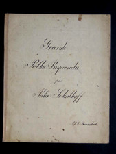 Baumbach-Noten, um 1840, 6 beschrieb. Seiten "Improvisierte Polka von Schulhoff"