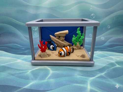 Druck aquarium set inkl 2 - 3d,