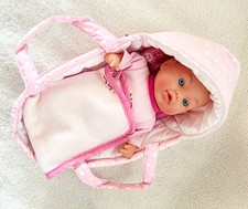 Tragetasche für Puppen bis  30 cm, Bettchen  Käthe Kruse mit Puppe