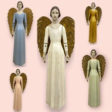 Vintage Shabby Meander Engel Handbemalt Antikstil gold créme rosé blau grün 48cm