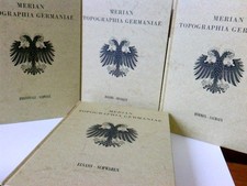 Konvolut: 4 Bände (von8) Merian - Topographia Germaniae. Reprint der Ausgaben vo