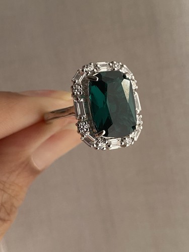 Diamonique ring o smaragd - ring,