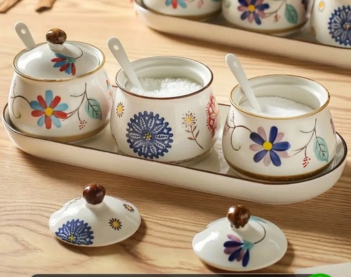 Keramik gewürzglas set mit - keramik,