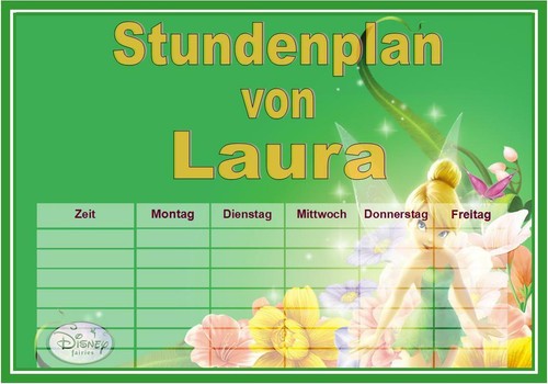 Stundenplan tinkerbell - stundenplan, ♥