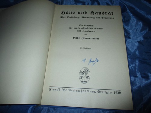 Antik buch 1929 haus und - antik,