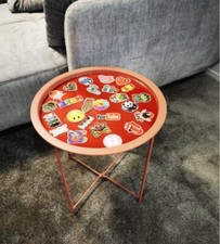 Beistelltisch / Tisch - Epoxidharz / Resin - Metall/Rund/Klappbar