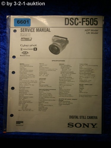 Sony service manual - sony, f505