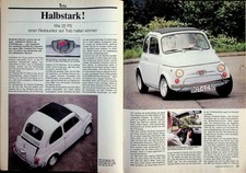 Oldtimer Praxis 1145) Fiat 500 TV Giannini mit 22PS Restaurierung - ein interess