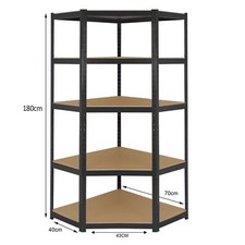 5 Brett Schwerlast Ecke Regal Rack Laden Display Aufbewahrung Regale Nutzen Heim