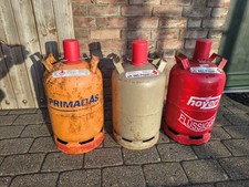 3 Stahl Gasflaschen 11 kg