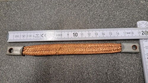 Batteriemasseband kupfer 19cm - batteriemasseband,