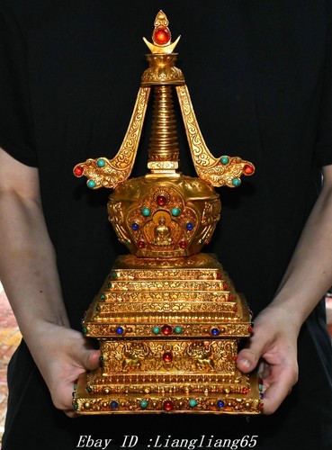 Tibet bronze gild inlay - tibet,