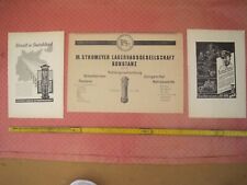 3 Papierwerbungen  BV ARAL   GASOLIN LEUNA  Tankstellen-Zapfsäule aus 30er Jahre