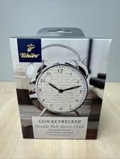 Tchibo TCM Glockenwecker verchromt – Double-Bell Alarm Clock – Neu & versiegelt