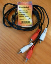 Cinchkabel 1,2m 2 Cinchstecker  --  2 Cinchstecker RCA Cable de liaison