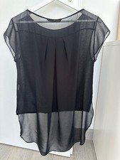 Zara schwarze ärmellose Damen Bluse Gr. 34 Gr. XS sehr guter Zustand