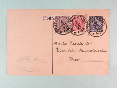 Reich dienstganzsache dp 2 - dt.,