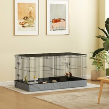 Pawhut kleintierkäfig mit - kleintierkäfig,
