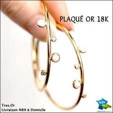 VERGOLDET 18K Creolen Strass &