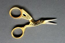 Storchenschere Fadenschere Stickschere Schere gold