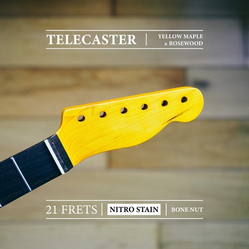 Telecaster hals yellow maple - telecaster,