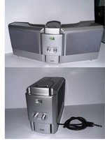 TCM Stereo HiFi Klapplautsprecher, Ideal Zum Mitnehmen, AA Batterien - Aux Kabel