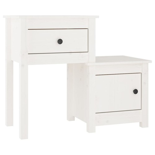 Nachttisch weiß 5x38x65 5 - weiß, 79,5x38x65,5