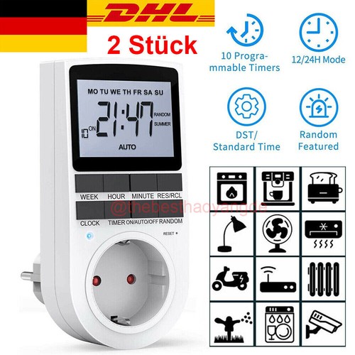Zeitschaltuhr steckdose - 2x,
