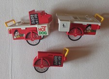 Playmobil 3 Hotdogwagen nicht vollständig aber die Räder sind dran guter Zustand