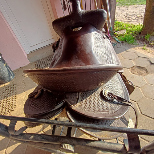 Westernsattel leder braun - leder,