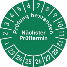 Mehrjahresprüfplakette Ø 30