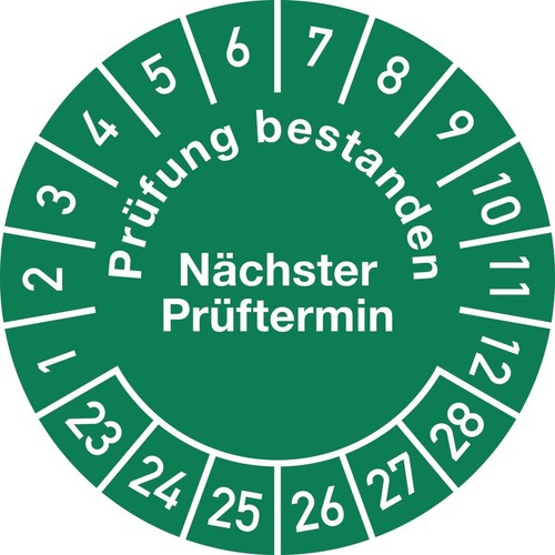 Mehrjahresprüfplakette 30 - Ø,