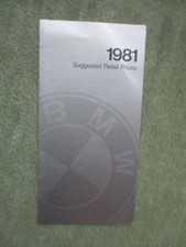 BMW USA 1981 Pricelist 320i