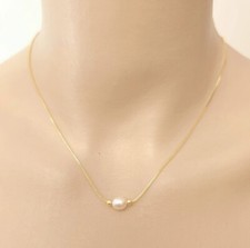 goldige Perlenkette, echte