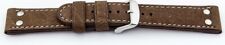 Armbänder Wasserbüffel   2 Nieten  braun  weiße Naht  24  22  20 mm NEU