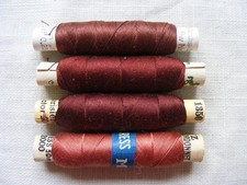 Nähgarn Nähseide Garn Konvolut 4 Rolle Set braun rehbraun Dominator Amann MEZ