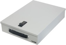 HMF Abschließbare Dokumentenkassette mit Zahlenschloss DIN A4 Dokumentenbox