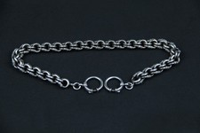 Uhrkette Tracht Trachtenschmuck Kette Silber 35 cm vintage Kette für Taschenuhr