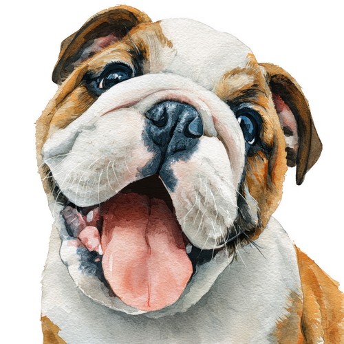 Sticker bulldogge - 4x,