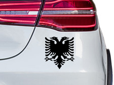 Albanien Albanischer Adler Doppeladler Aufkleber Shqiponja Auto Sticker 11x9 cm