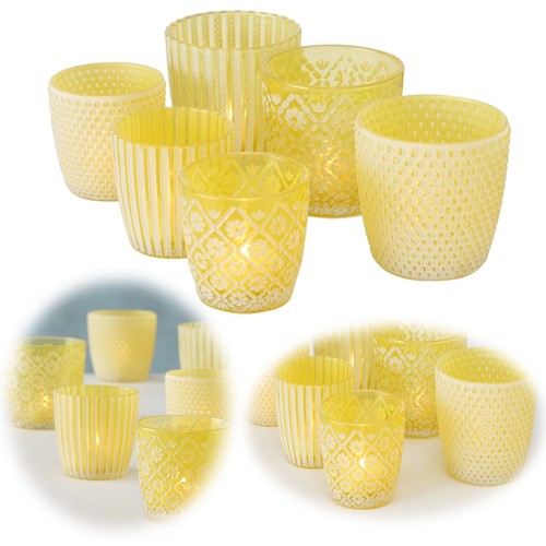 Glas teelichtglas vintage - glas,