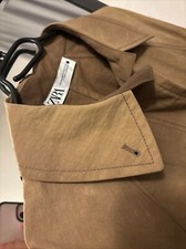 zara zw kollektion verblasst minimalistischer trenchcoat 