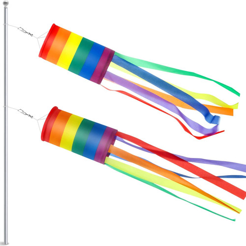 Regenbogen windsack garten - 2x,
