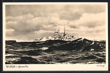 AK Schlachtschiff in schwerer See 