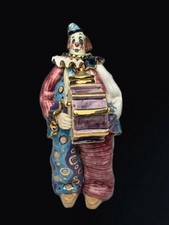 Vintage-Figur „Clown mit Akkordeon“   Keramik Höhe 23 cm