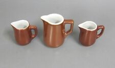 3 kleine Milchkännchen Kindergeschirr Bauscher Weiden Braun 