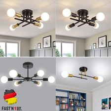 Vintage Deckenlampe 2/6-Flammig LED Deckenleuchte Wohnzimmer Pendelleuchte E27