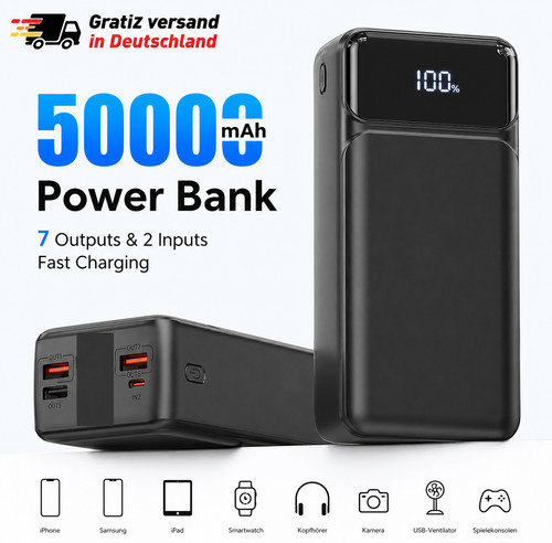 50000mah power bank portable - power,