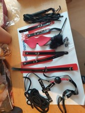 BDSM Bondage Set, Fesselset ,SM ,Peitsche, Halsband,  Sexspielzeug , nicht benut
