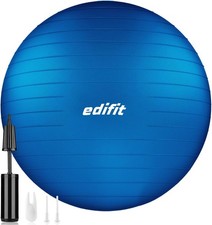 EDIFIT Gymnastikball Fitness 55cm mit Pumpe - Blau